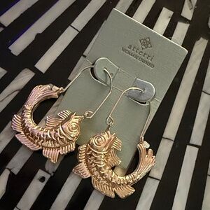 Atterri Gold Fish Earrings